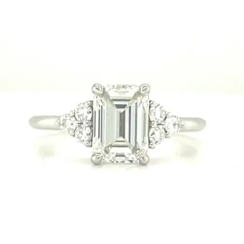 Vintage diamond ring photo before retouching showing dull stone and surface dust